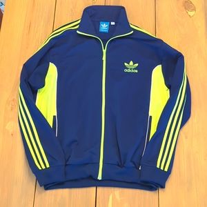 Adidas men's track jacket full zip with trefoil logo sz XL